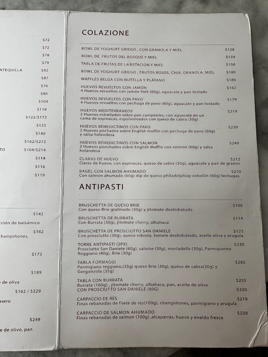 Becco Café Menu - Image 2