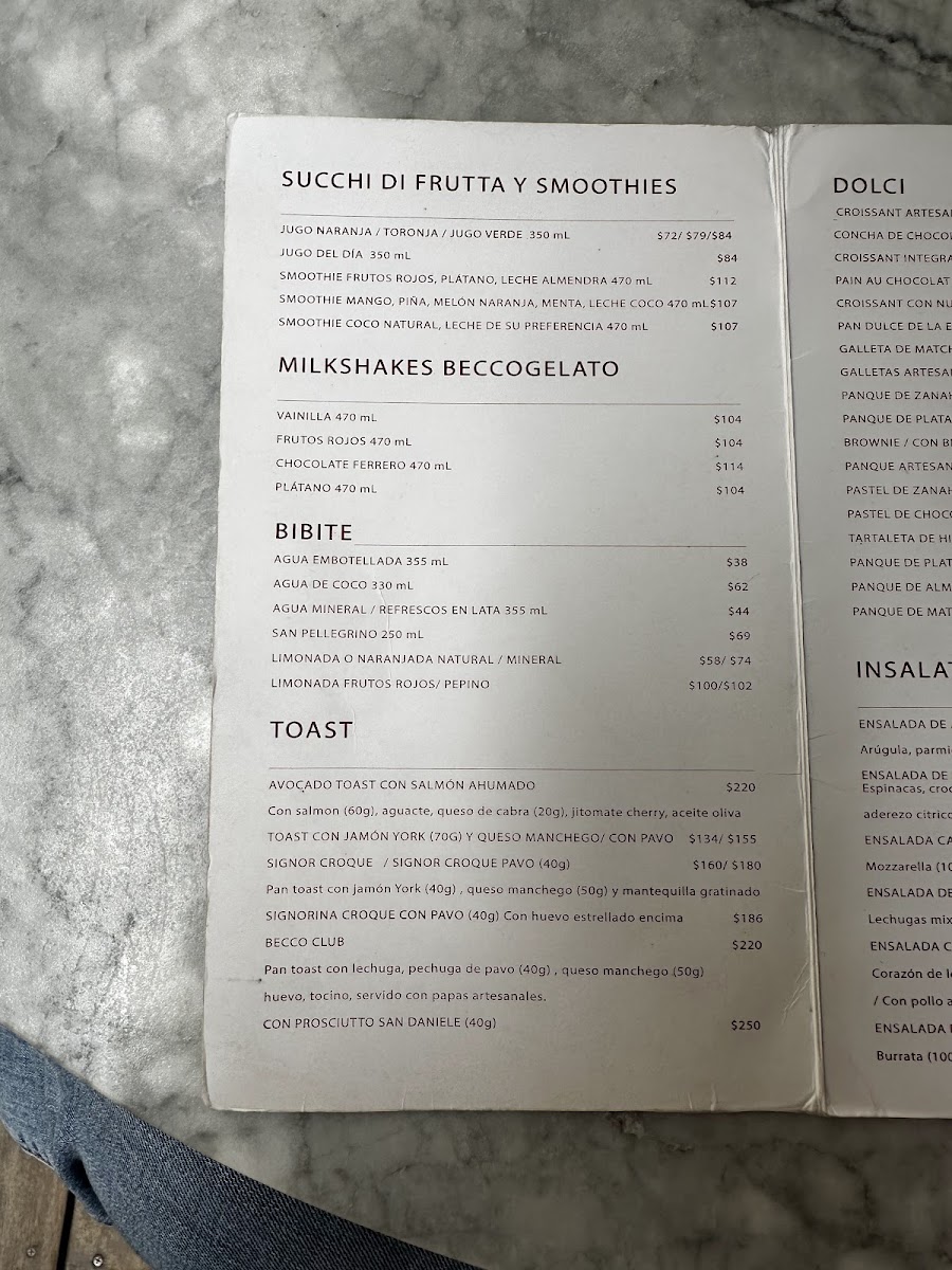 Becco Café Menu - Image 5